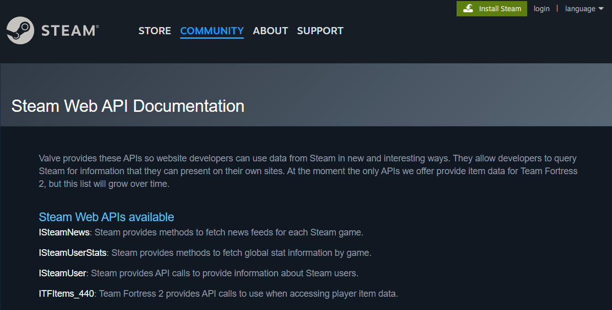 SteamAPI
